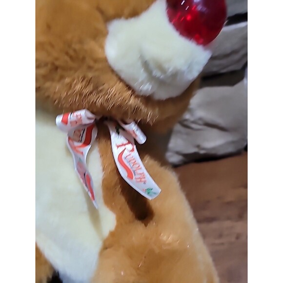 Vintage 1999 MUSICAL RUDOLPH THE RED-NOSED REINDEER 14" Plush Stuffed Animal Wor - Picture 4 of 16